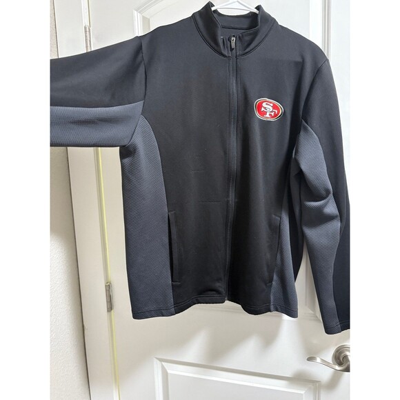 Men's Antigua Black San Francisco 49ers Passage Full-Zip Jacket size L - Picture 9 of 11